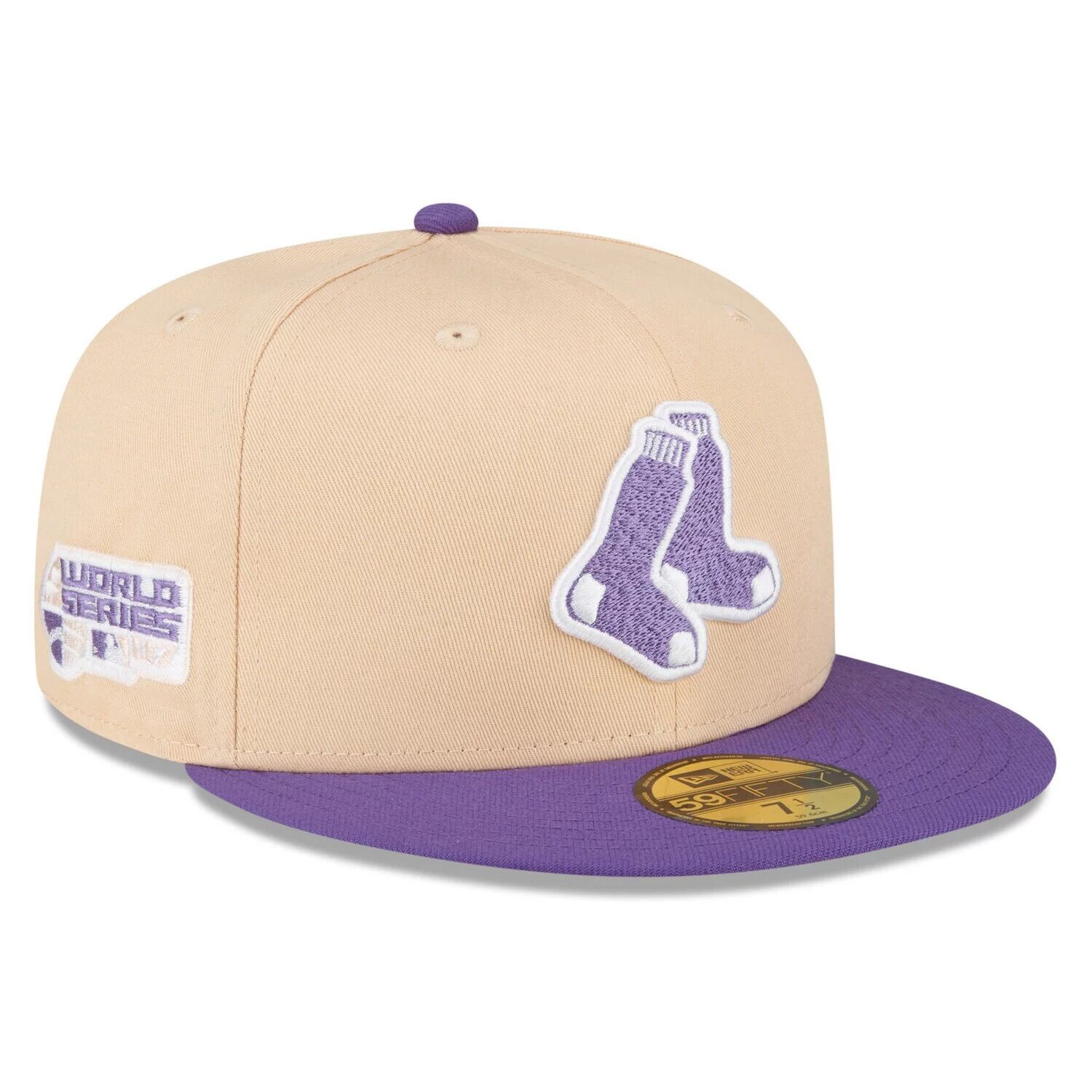 

Мужская бейсболка New Era персиково-фиолетового цвета Boston Red Sox World Series 2007 с боковой нашивкой 59FIFTY