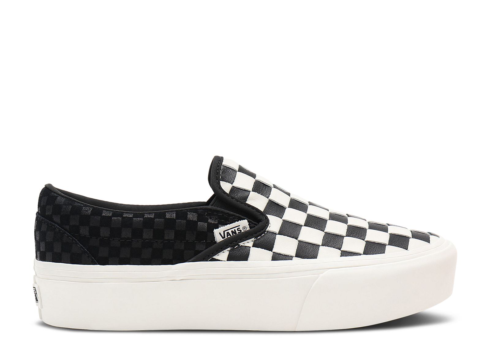 

Кроссовки Vans Classic Slip-On Platform 'Woven - Black Blanc De Blanc', белый