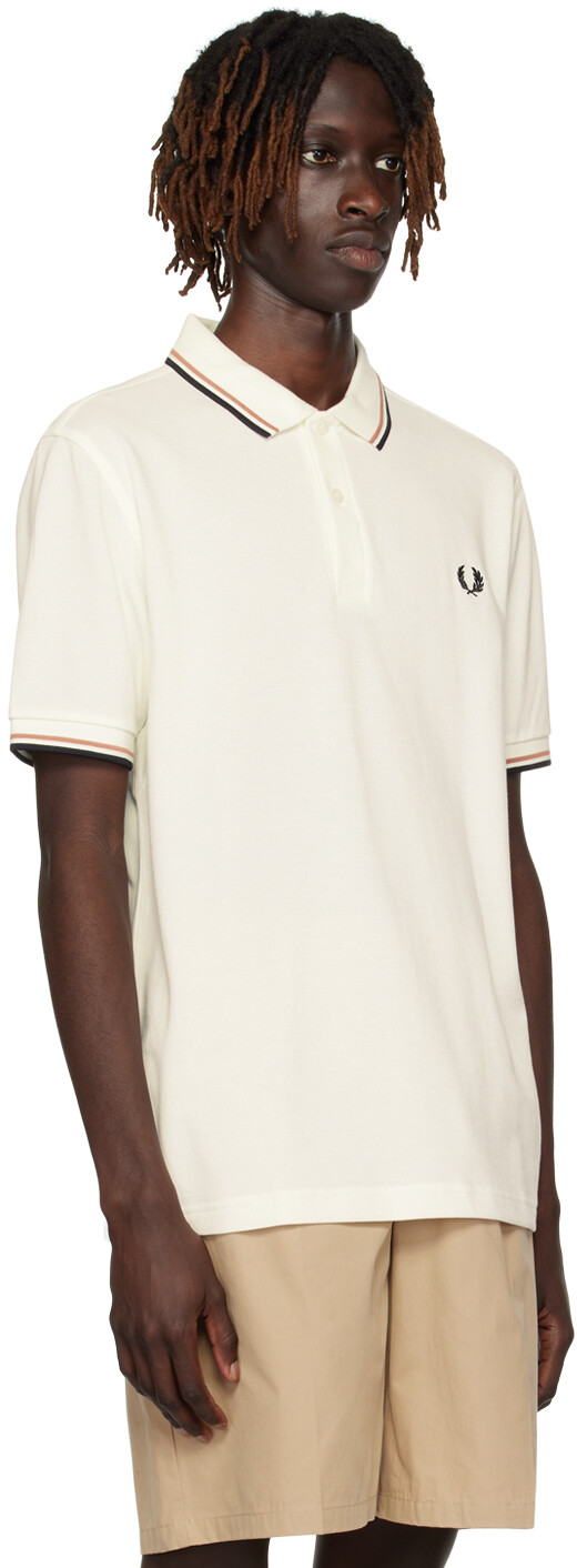

Белая футболка-поло с двумя кончиками Fred Perry, Белый