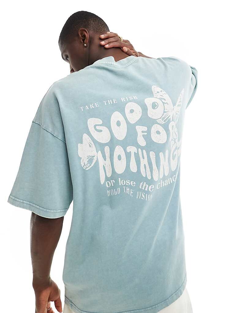 

Good For Nothing – синяя футболка с изображением бабочки