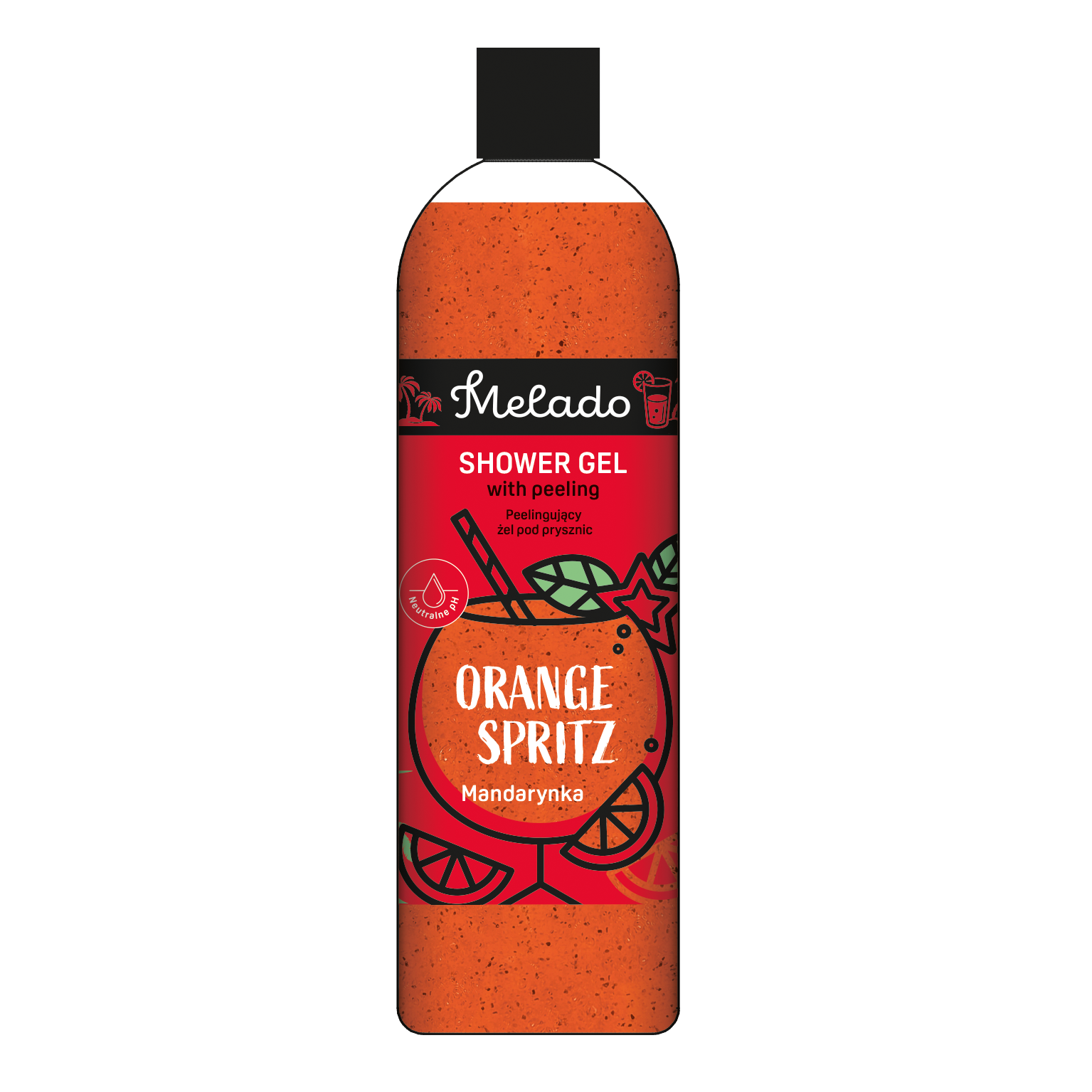 Пилинг-гель для душа Melado Orange Spritz, 500 мл гель для душа сладкий апельсин 500 мл melado