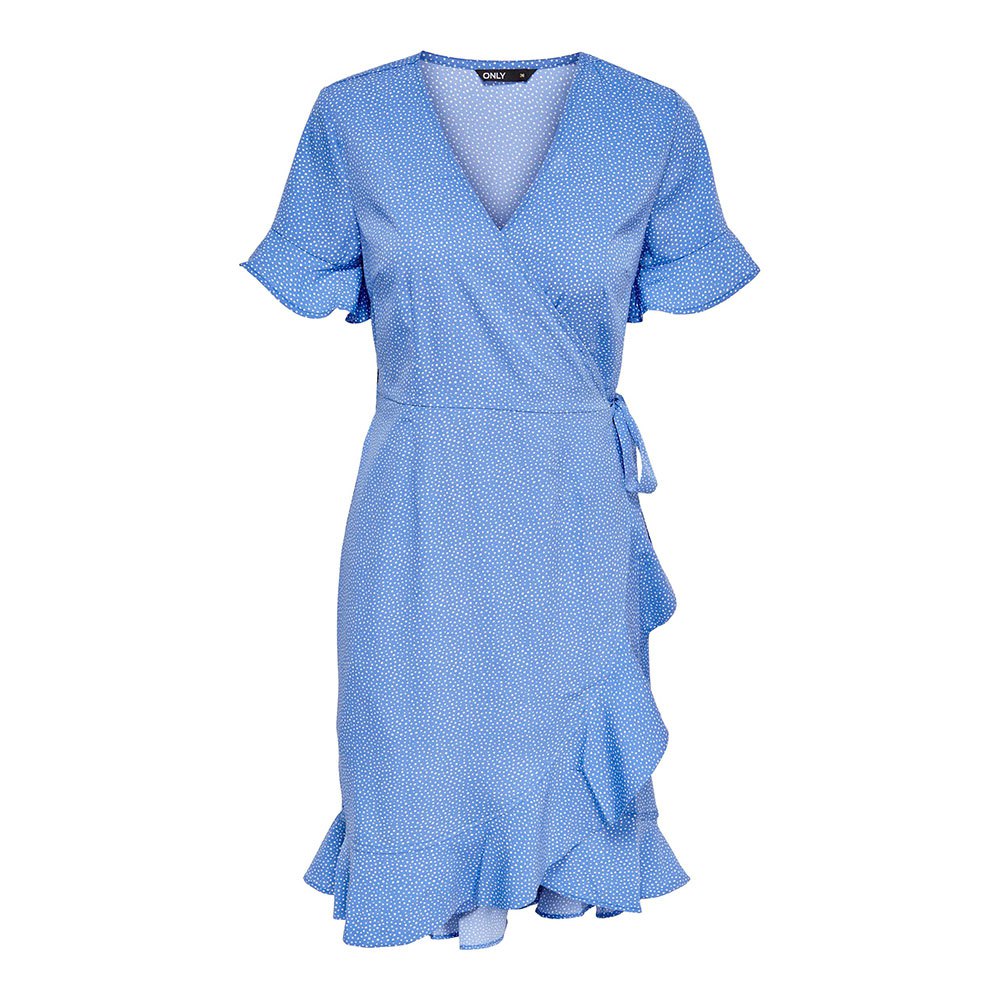 Короткое платье Only Olivia Wrap, синий