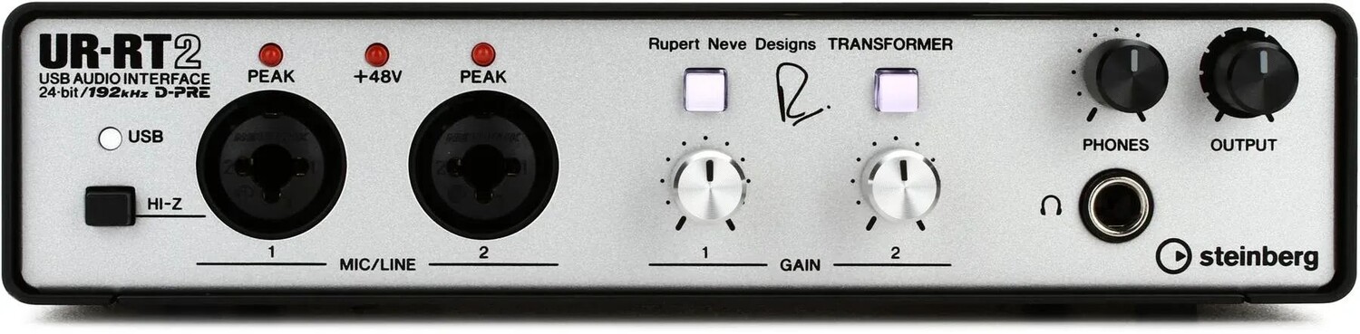 

USB-аудиоинтерфейс Steinberg UR-RT2 с двумя трансформаторами Rupert Neve