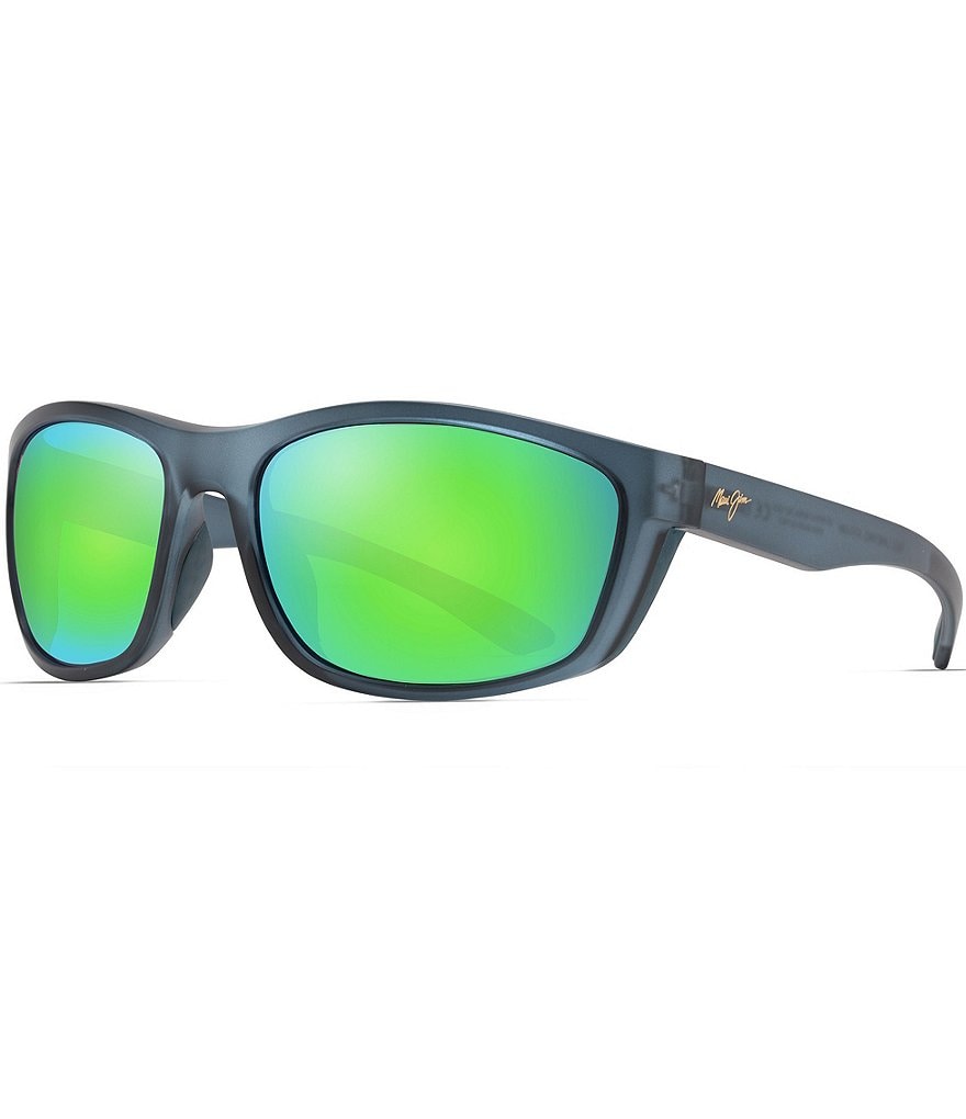 Зеркальные солнцезащитные очки унисекс Maui Jim Nuu Landing PolarizedPlus2 62 мм, синий