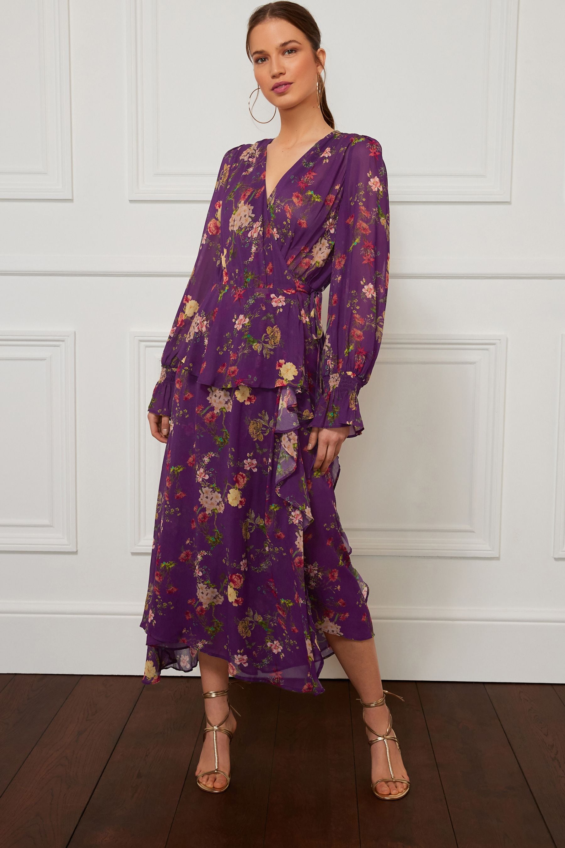 Платье средней длины Next, фиолетовый толстовка custo barcelona средней длины размер 164 фиолетовый