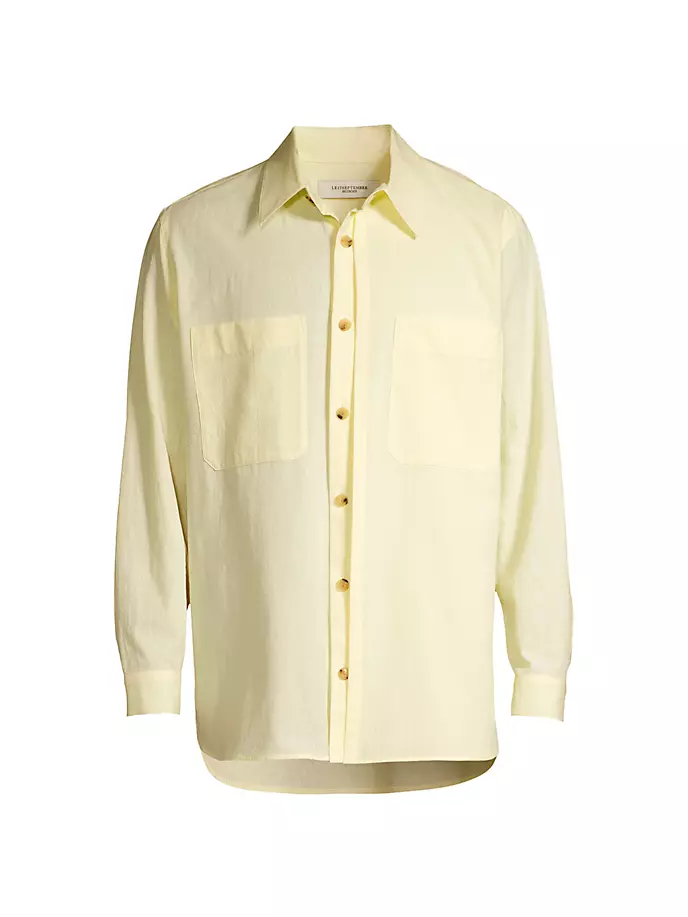 Многослойная хлопковая рубашка Le17Septembre, желтый цена и фото