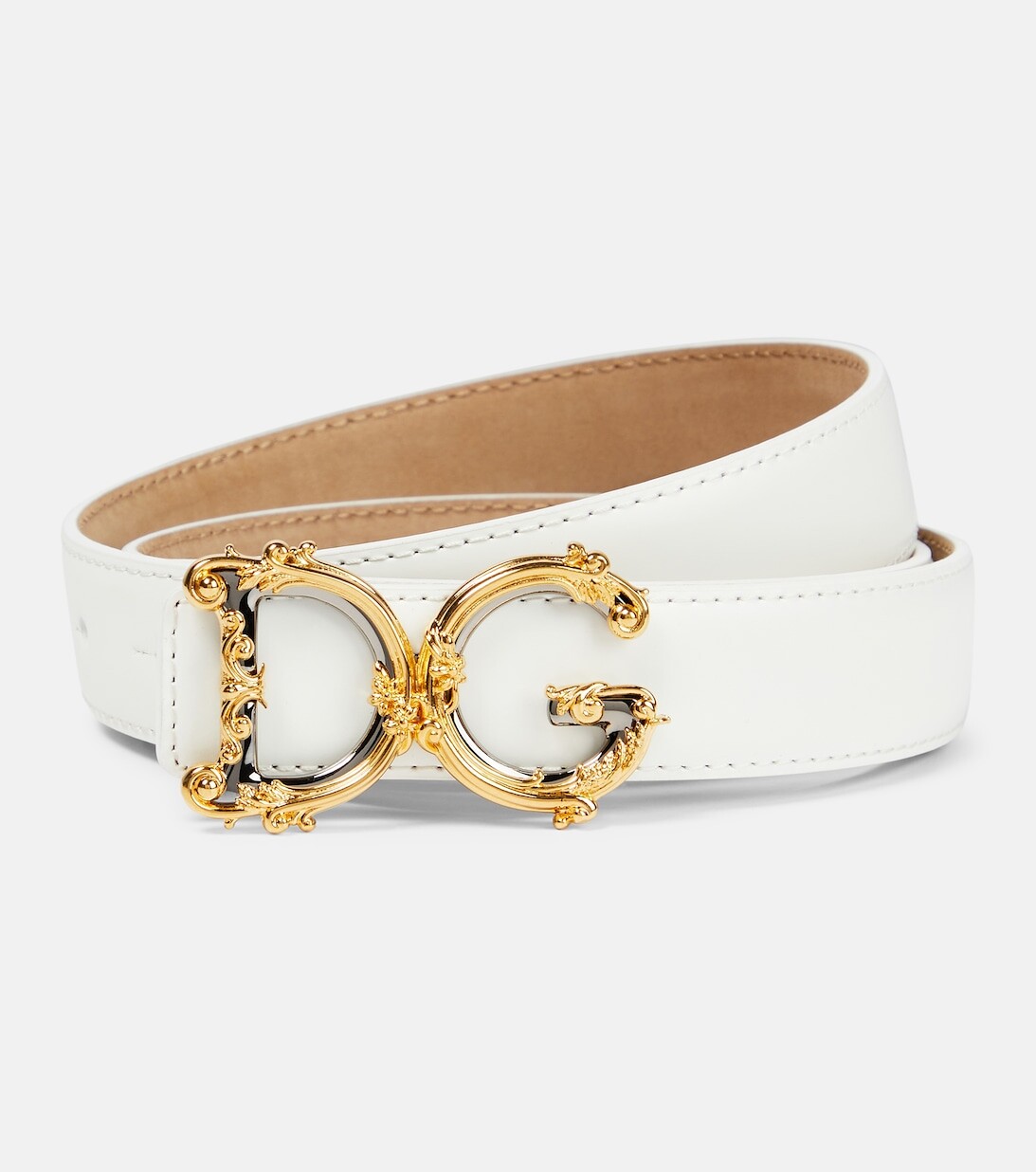 

Ремень с логотипом DG Dolce&Gabbana, белый