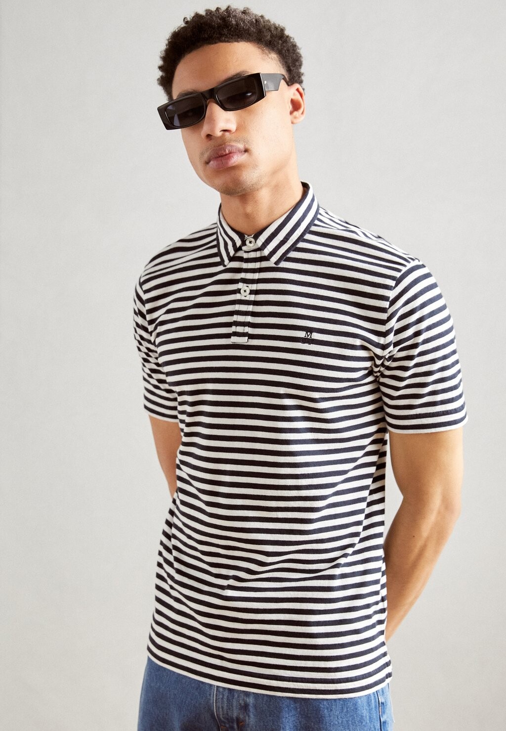 

Рубашка-поло SHORT SLEEVE STRIPE COLLAR LOGO Marc O'Polo, цвет multi