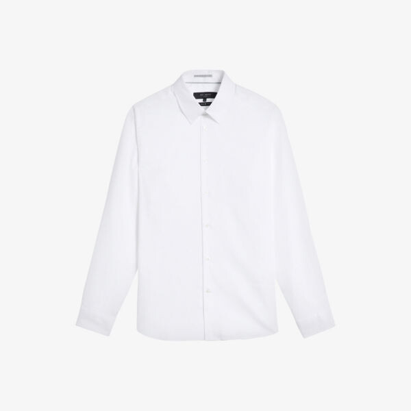 

Рубашка узкого кроя Jorviss из хлопка Ted Baker, белый