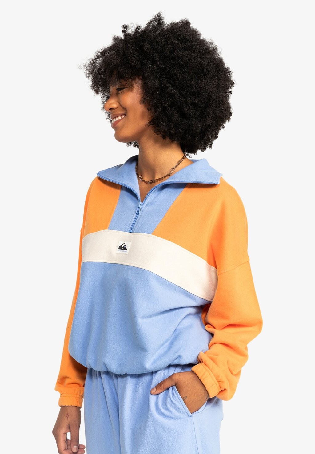 

Толстовка HZ CROP BLOCK Quiksilver, цвет tangerine