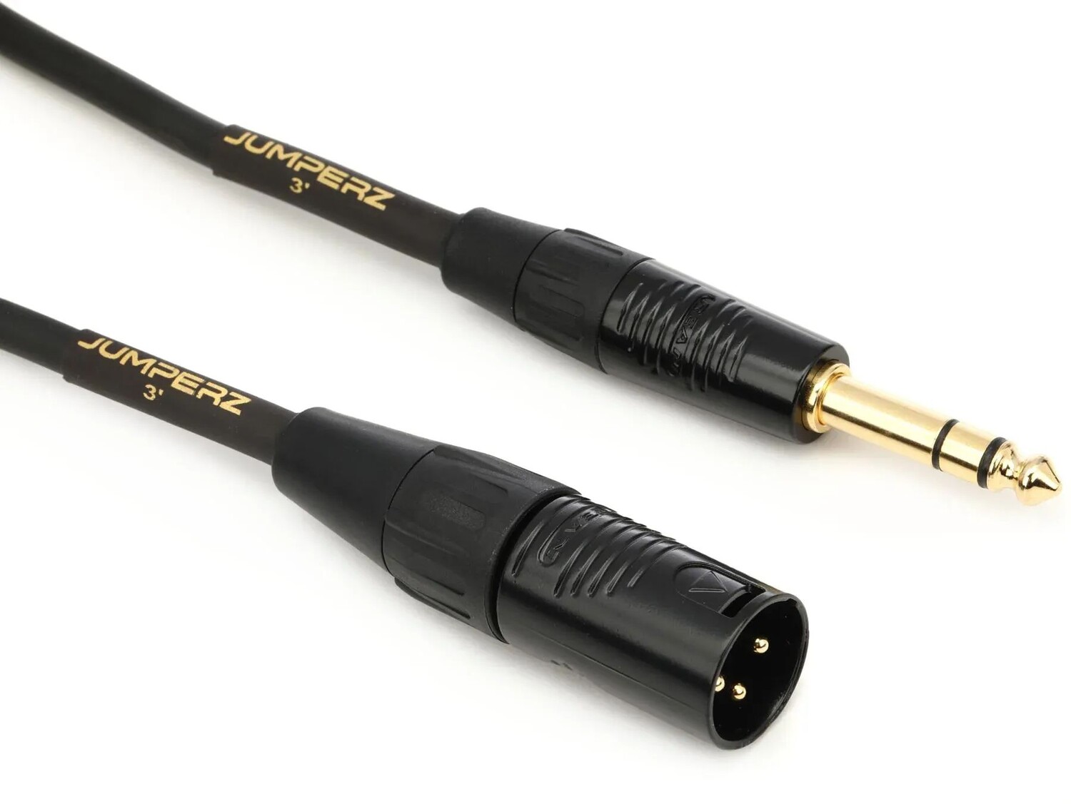 

Соединительный кабель JUMPERZ JGTRSXM-3 Gold TRS-XLRM — 3 фута