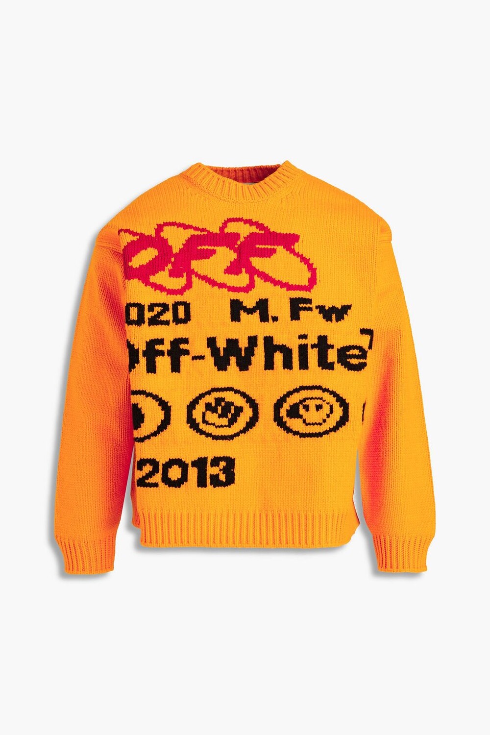 

Свитер жаккардовой вязки из смесовой шерсти Off-White, бархатцы