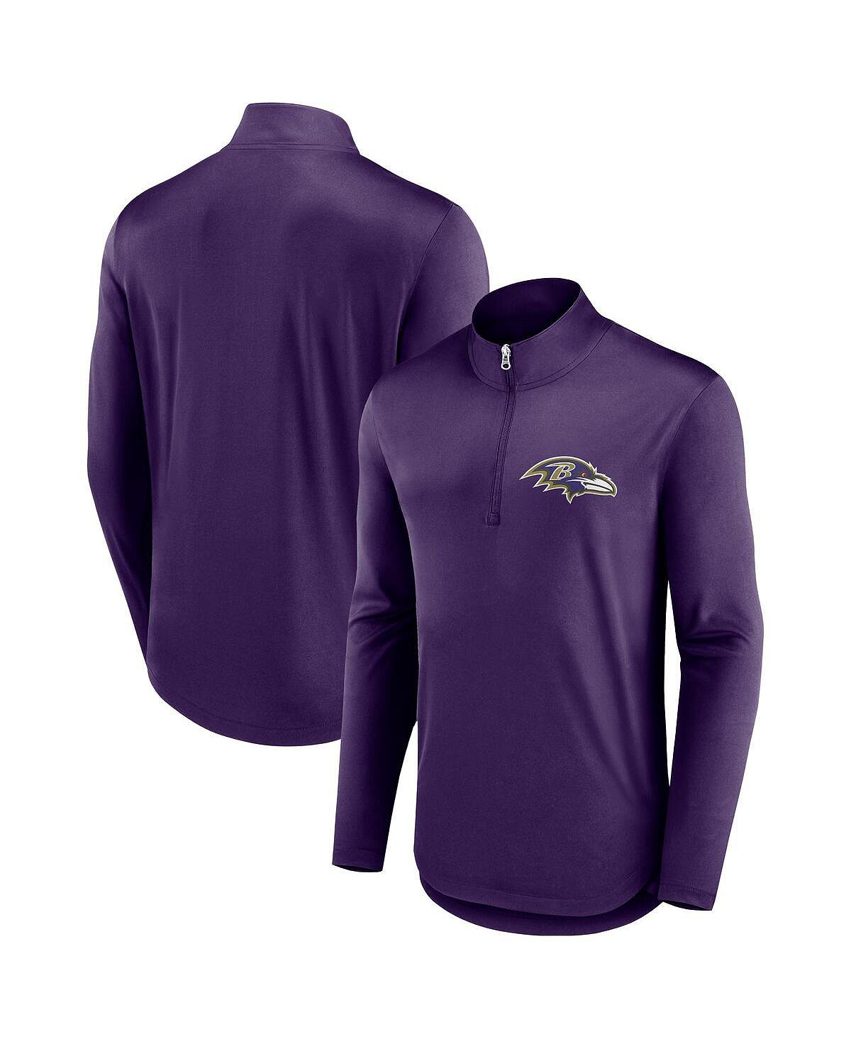 

Мужская фиолетовая футболка Baltimore Ravens Tough Minded с молнией четверть Fanatics