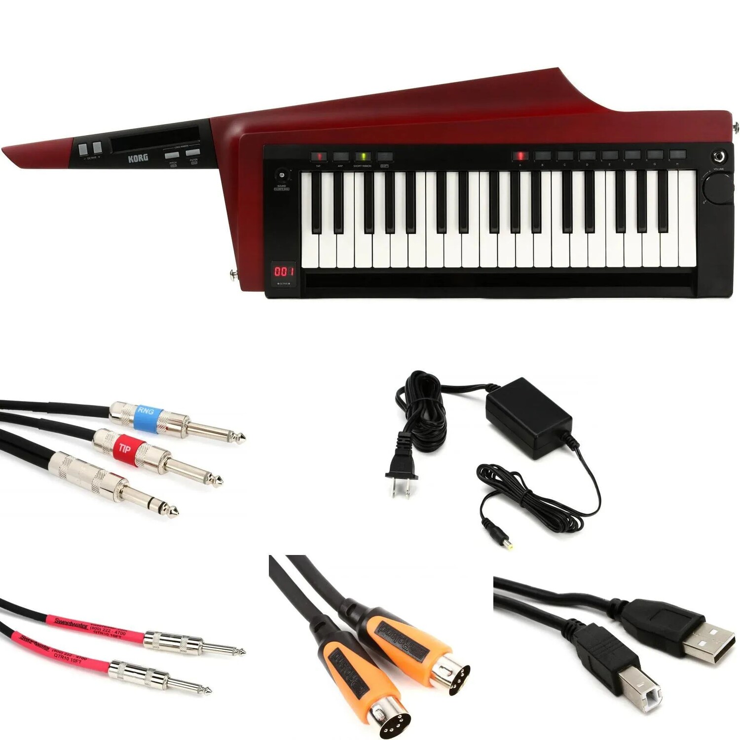 

Комплект кабелей для клавиатуры Korg RK-100S2, 37 клавиш, красный