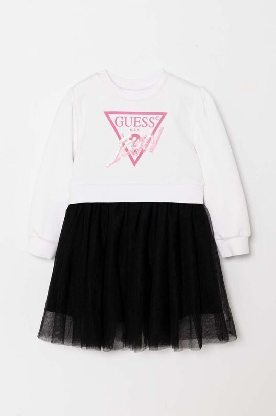 

Детское хлопковое платье Guess, белый