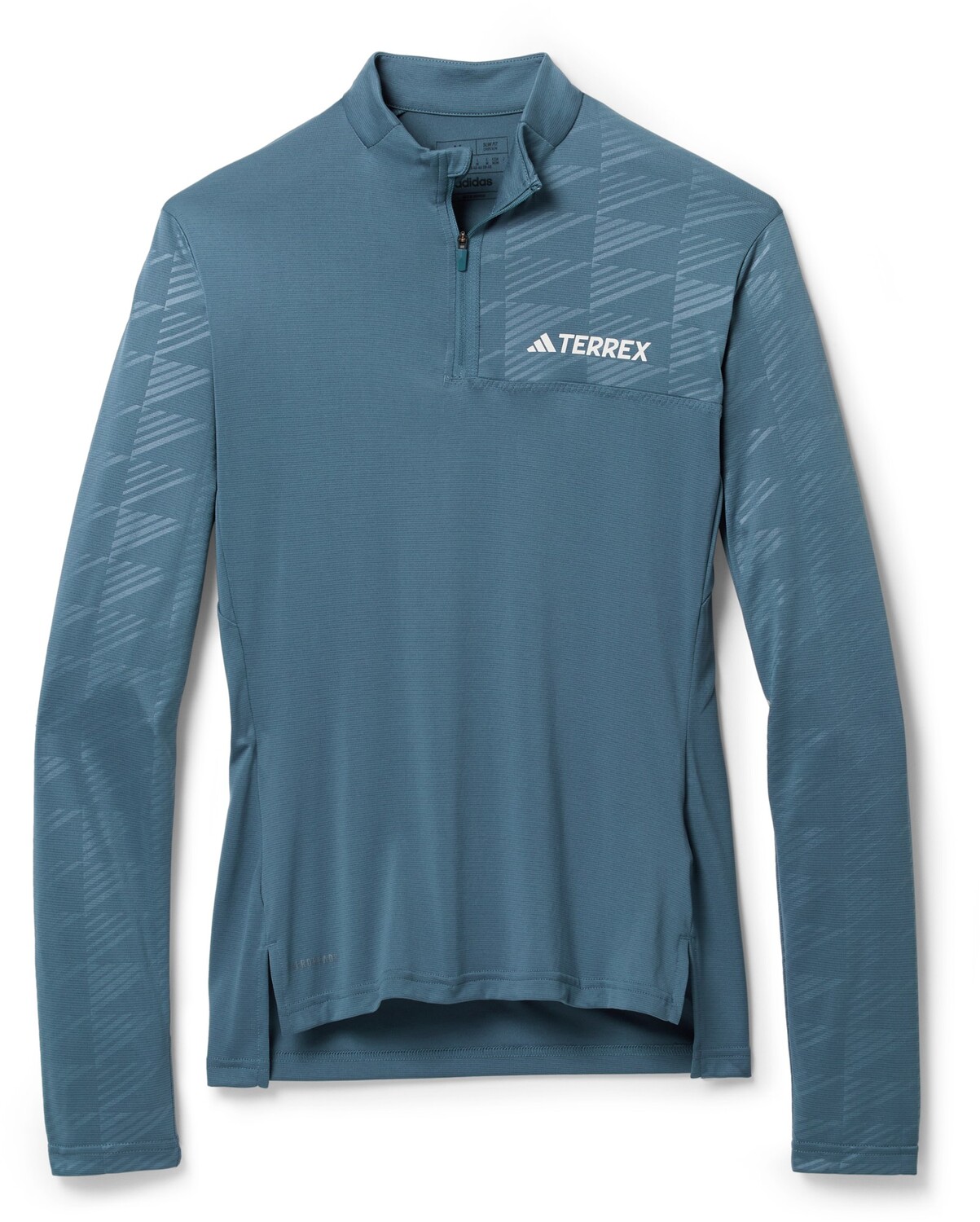 

Рубашка Terrex с молнией до половины и длинными рукавами, женская adidas, синий