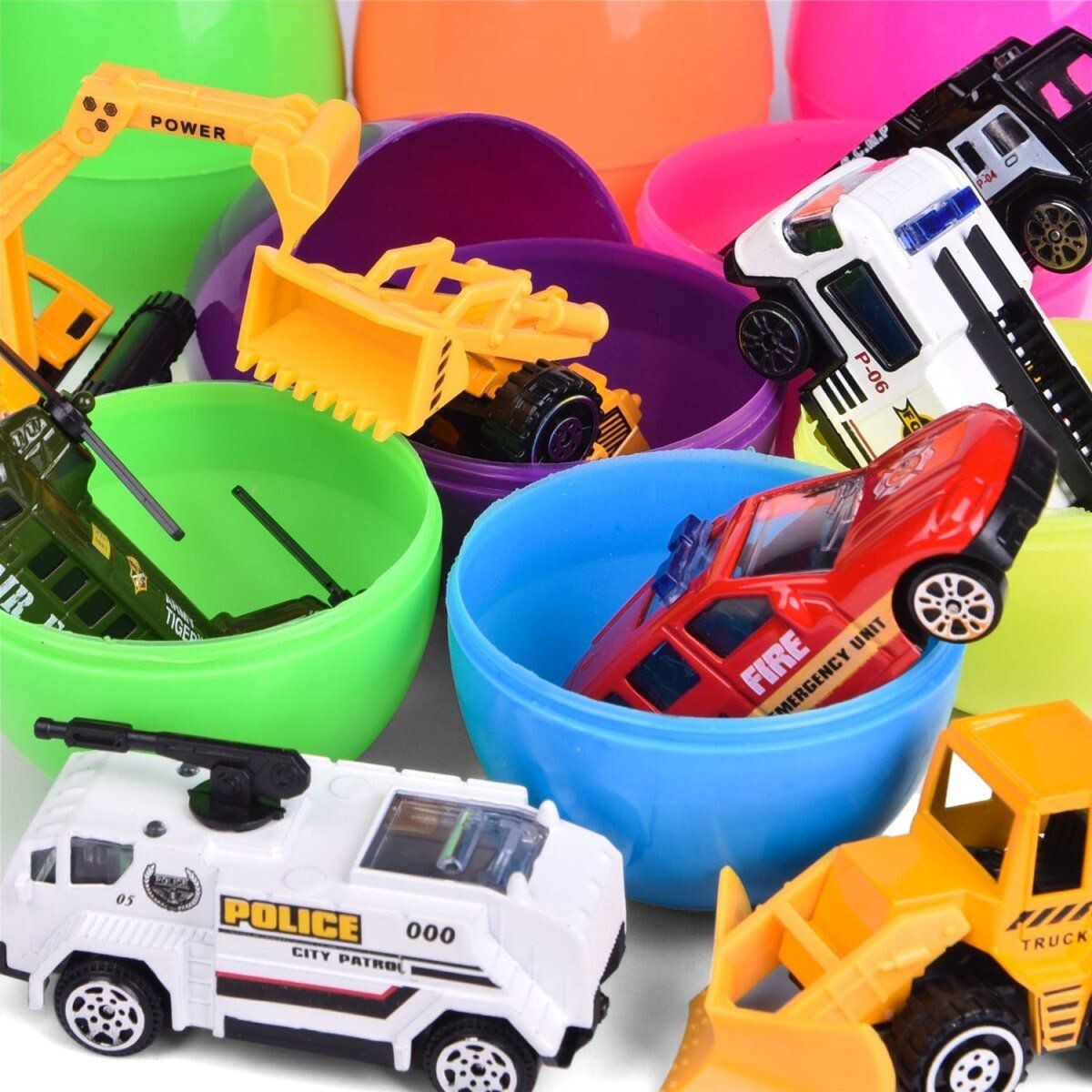 

Пасхальное яйцо-сюрприз: игрушечные машинки Popfun