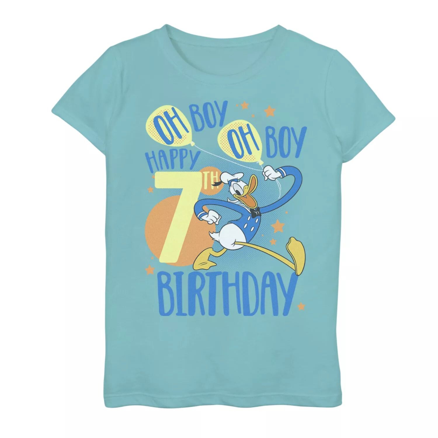 

Футболка Disney's Donald Duck с рисунком «Oh Boy Oh Boy» для девочек 4–16 лет «С 7-летием» Disney