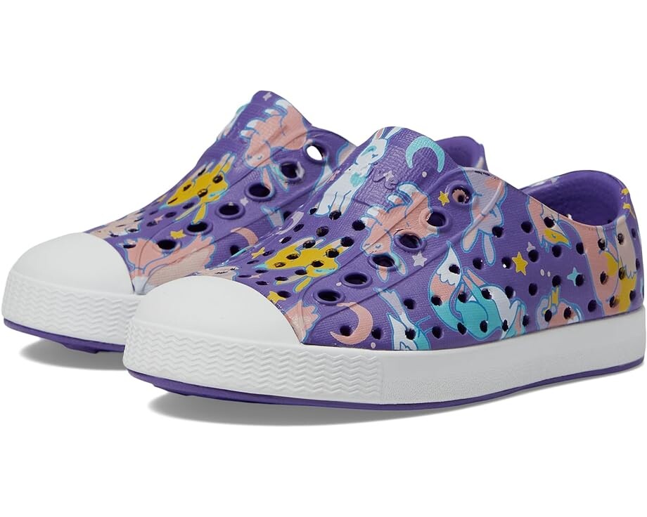 Кроссовки Native Shoes Jefferson Sugarlite Print, цвет Ultra Violet/Shell White/Starlight Woodland Friends