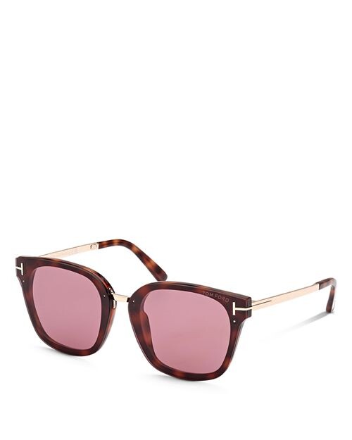 

Солнцезащитные очки Philippa Square, 68 мм Tom Ford, цвет Brown