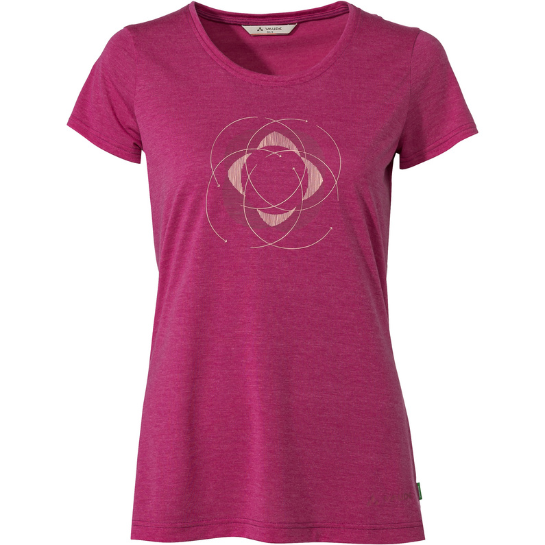 Женская футболка Skomer Print II Vaude, розовый