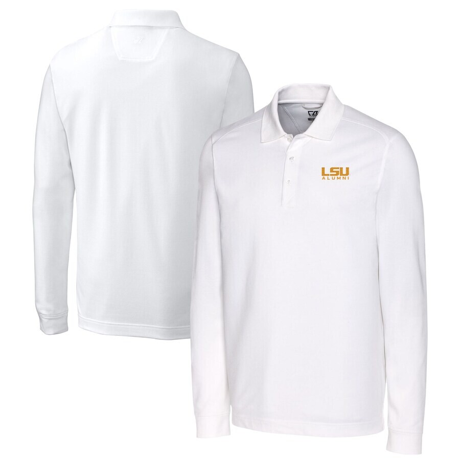 

Поло с длинным рукавом Cutter & Buck Lsu Tigers, белый