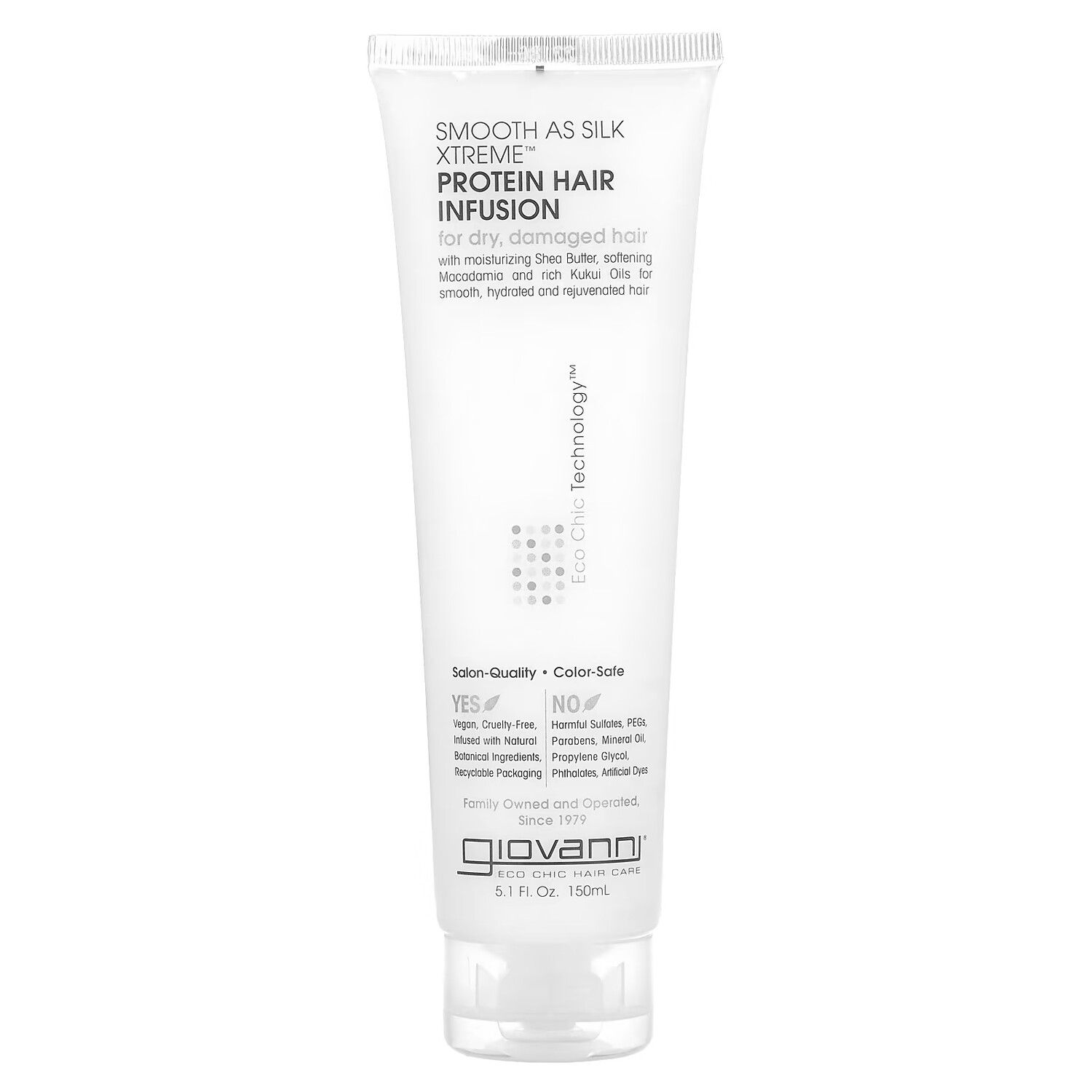 

Протеиновый настой для волос Giovanni Smooth As Silk Xtreme для сухих поврежденных волос, 150 мл (5,1 жидк. унции)
