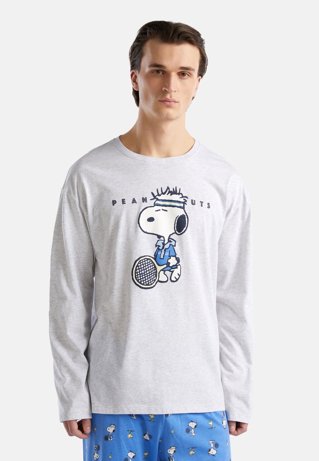 

Рубашка с длинным рукавом T-SHIRT SNOOPY PEANUTS United Colors of Benetton, цвет grey