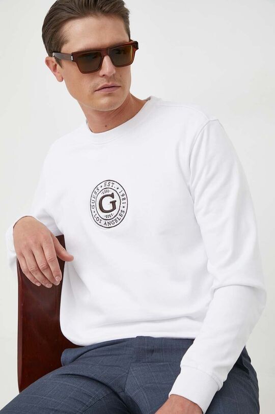 

Толстовка из хлопка Guess, белый