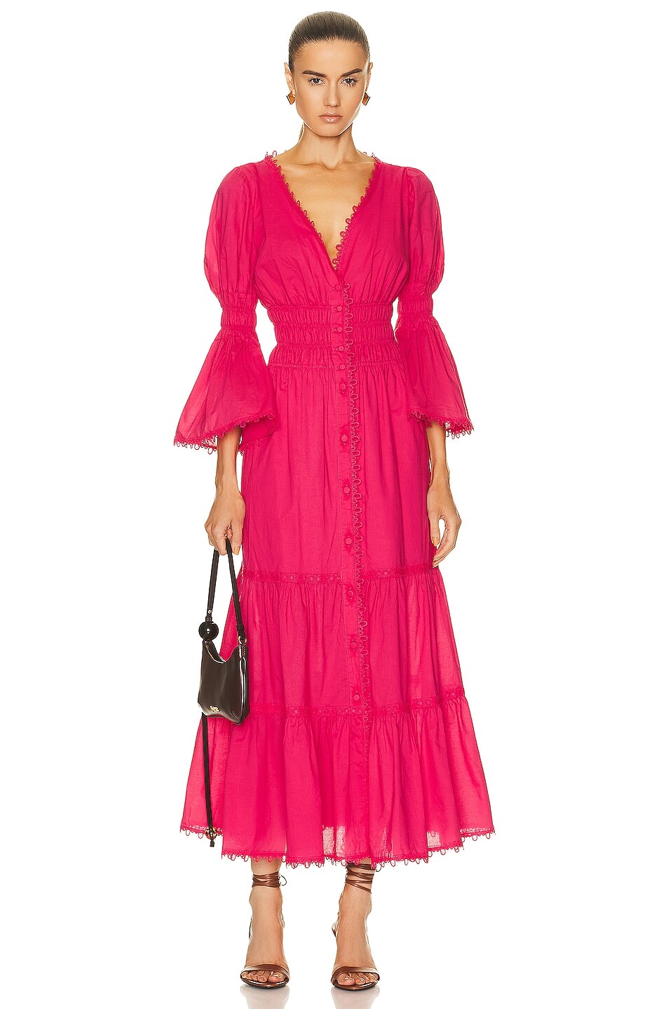 

Платье макси Charo Ruiz Ibiza Lipa, цвет Solid Fuchsia