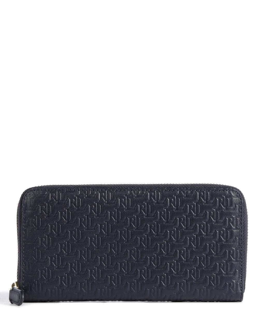 

Кошелек из яловой кожи с тиснением Lauren Ralph Lauren, синий