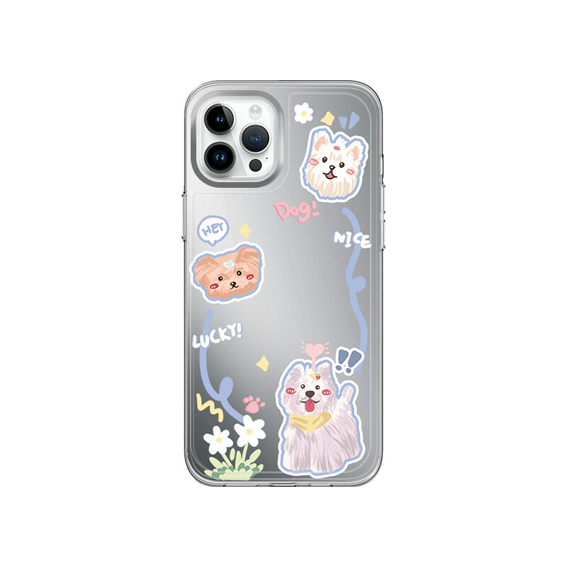 

Чехол для телефона Taowantong Tao Wantong, Mirror - three puppies with sticking out their tongues YX506