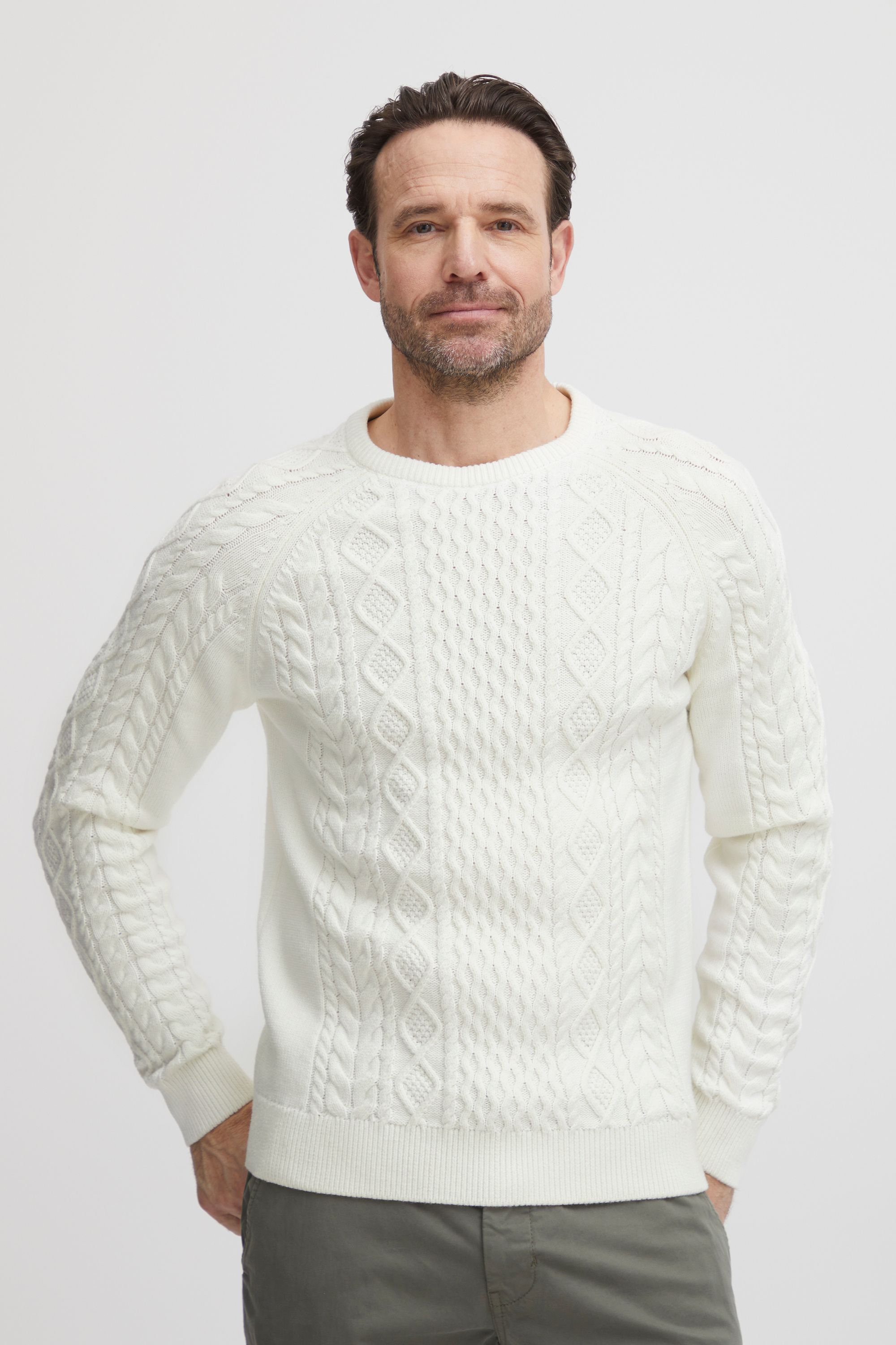 

Пуловер FQ1924 Strick FQKyle raglan cable knit 21900574, натуральный