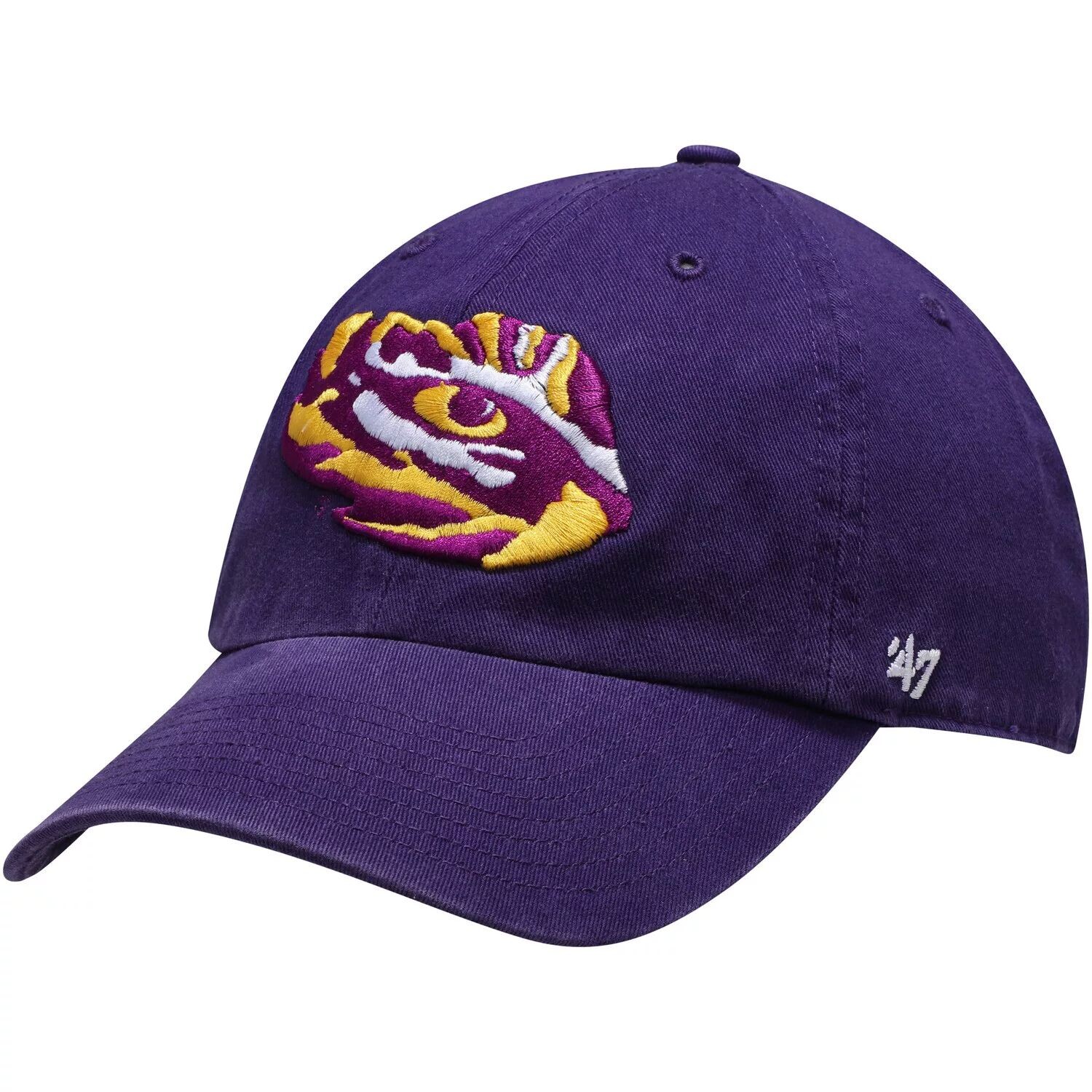 

Мужская регулируемая шапка фиолетового цвета LSU Tigers Team Clean Up '47