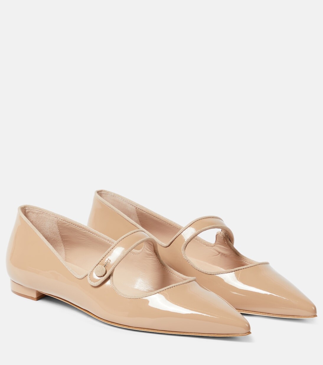 

Лакированные балетки campari Manolo Blahnik, нейтральный