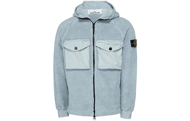 

Бархатная куртка мужская жемчужно-серая Stone Island, серый