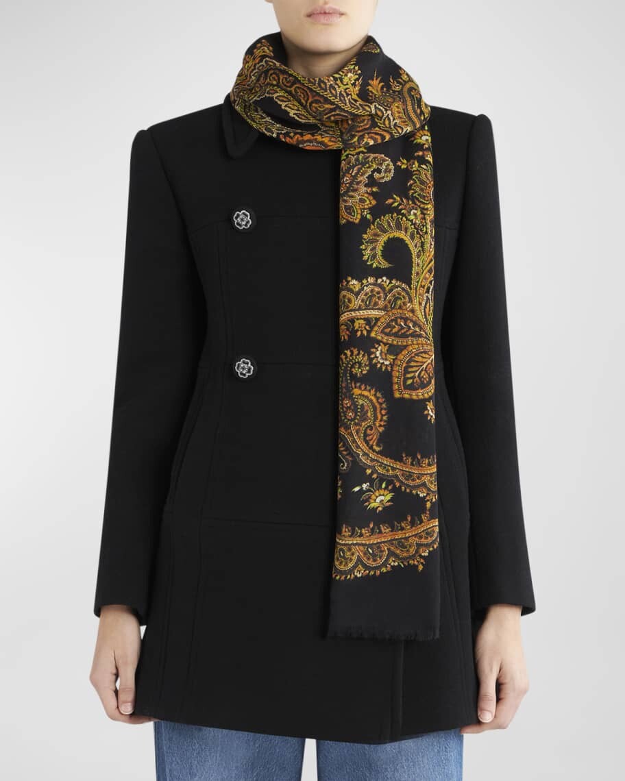 

Кашемировый шарф Delhy с узором пейсли Etro