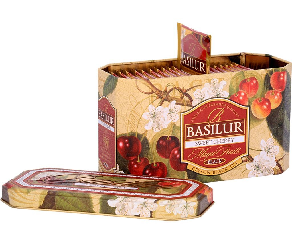 

Чай BASILUR Черный цейлонский с нотками аромата черешни 40 г