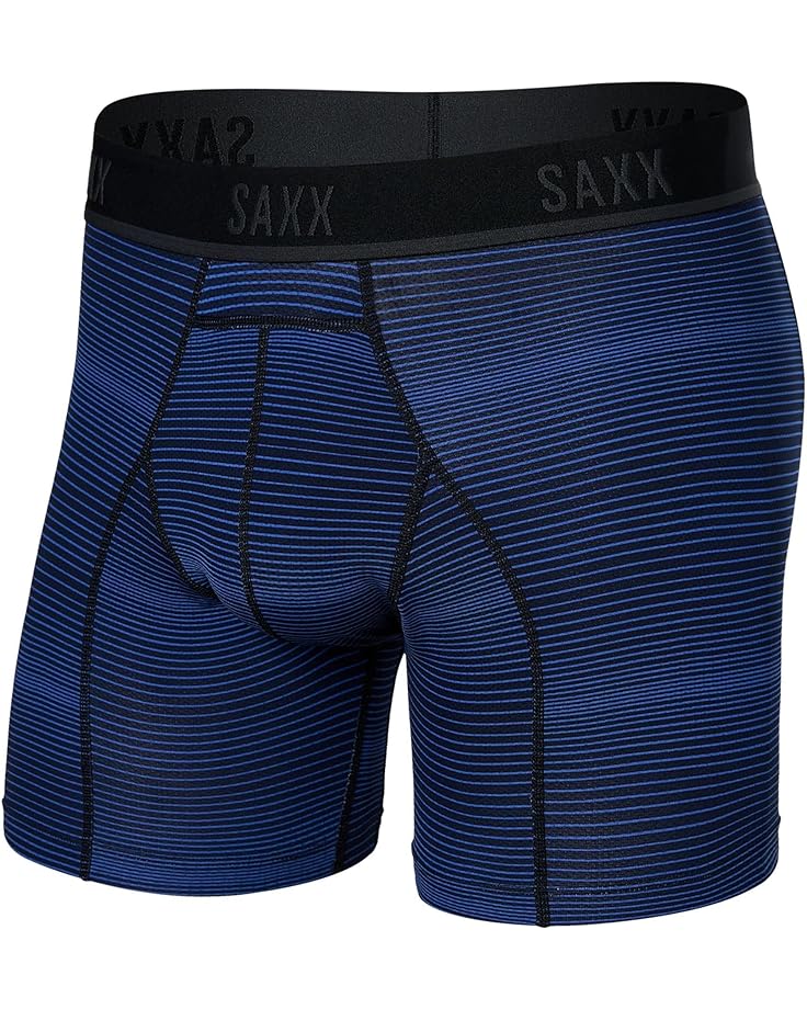трусы боксеры kinetic hd saxx underwear цвет navy city blue Боксеры SAXX UNDERWEAR Kinetic HD, цвет Variegated Stripe/Blue