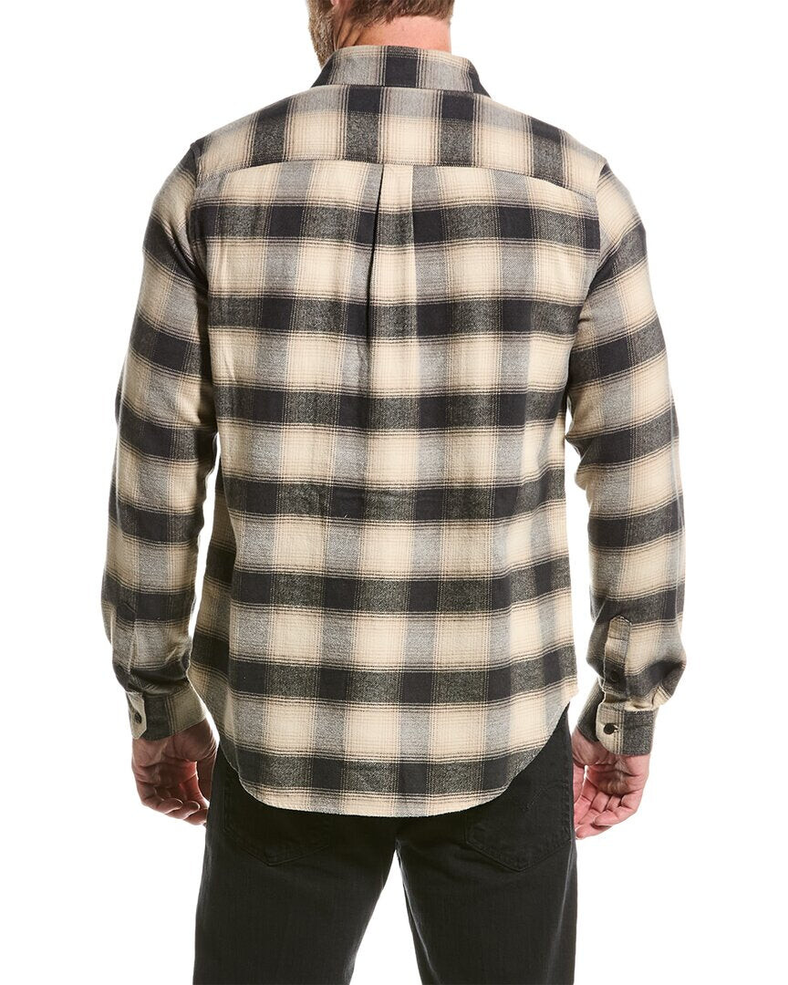 

FRAME Джинсовая фланелевая рубашка в клетку FRAME Denim, черный