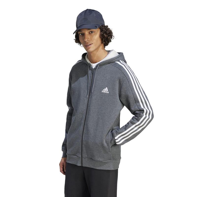 цена Спортивная куртка Adidas с капюшоном мужская - серая