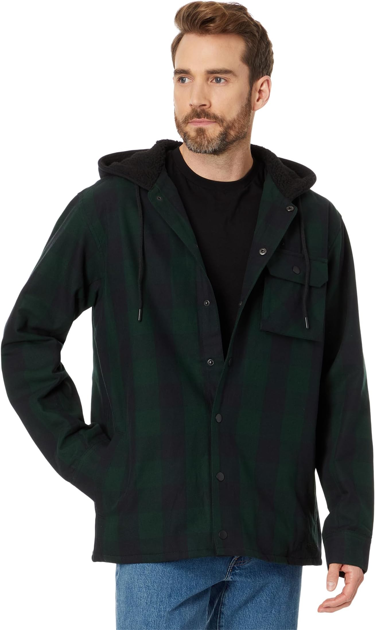 Куртка Bear Cozy Hooded Jacket Oakley, цвет Black/Green Check