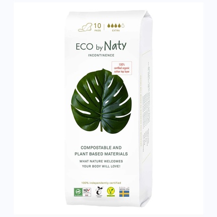 Прокладки Eco by Naty Extra от недержания, 10 шт. naty прокладки для беременных extra 10 прокладок
