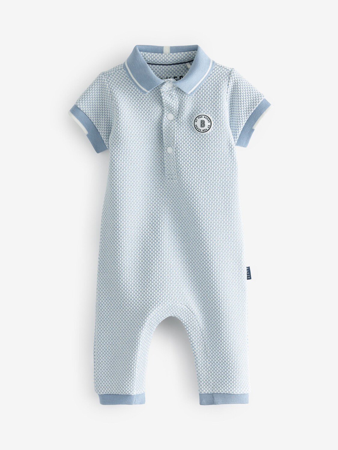 

Текстурированный комбинезон с воротником-поло Ted Baker Baby Malachi, синий
