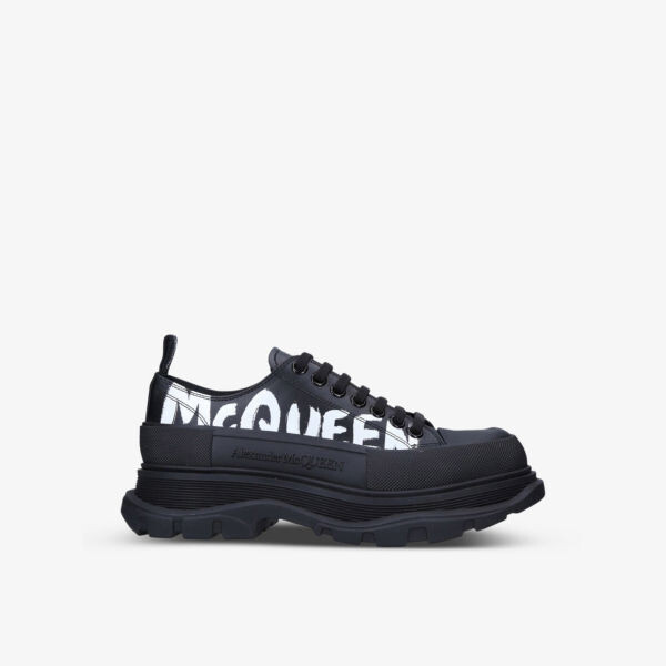 

Кожаные низкие кеды Tread Slick с тисненым логотипом Alexander Mcqueen, черный