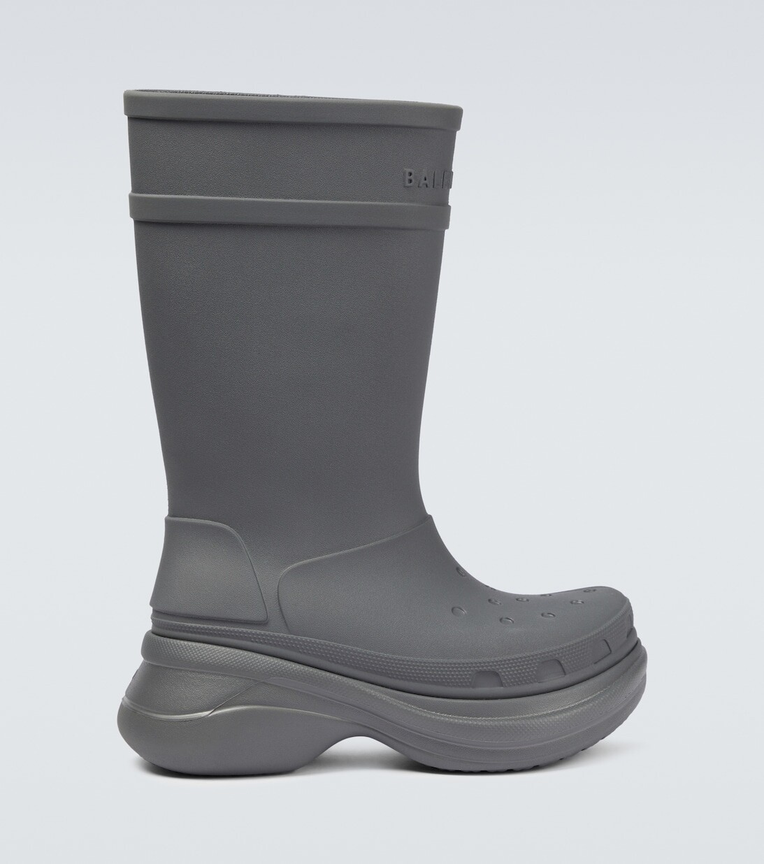 

Резиновые сапоги из коллаборации с Crocs Balenciaga, серый