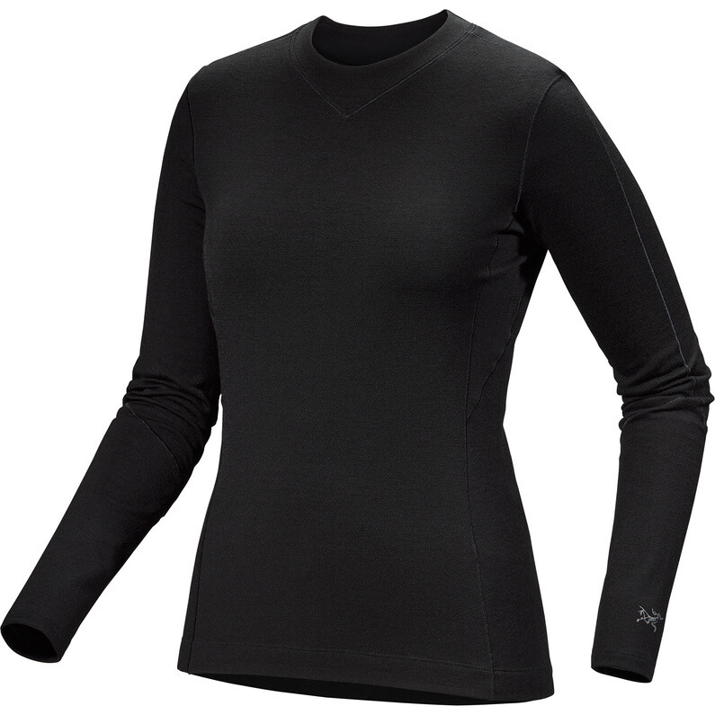 

Женская куртка Rho из мериносовой шерсти с длинными рукавами Arcteryx, черный