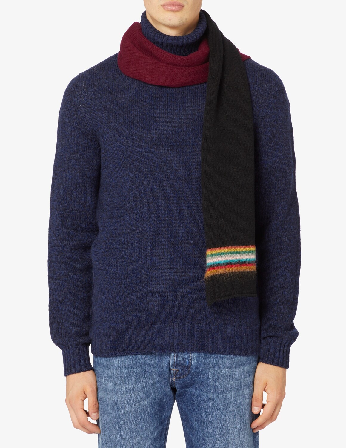 

Шарф Signtre интарсия Paul Smith, синий