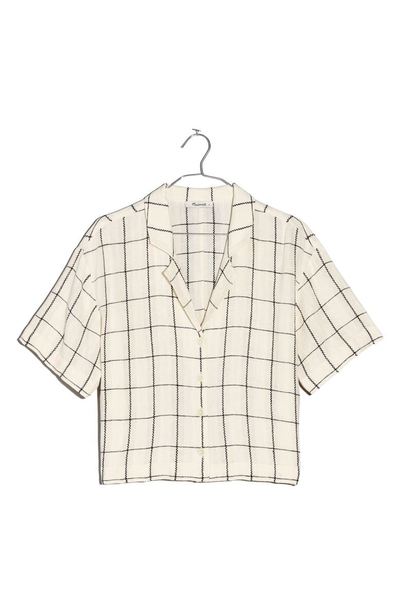 

Укороченная рубашка Windowpane Linen Blend Resort MADEWELL