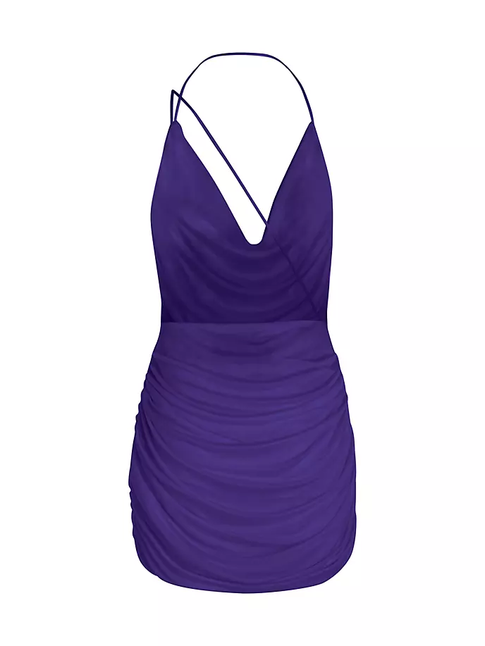 Шелковое мини-платье Oria с открытой спиной Gauge81, фиолетовый aster hotel